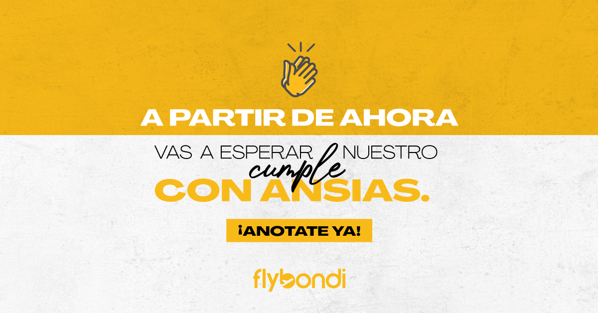 flybondioficial's tweet photo. Los primeros 6.666 pasajes se van en todas las redes 😱 ¡Anotate que vuelan y después volás vos! 😉 Hacé click acá 👉🏻 https://t.co/RFp5a79zbm y no te pierdas #LaLibertadDevolar 🛫 

#Flytip: Hasta el 11 de febrero vamos a regalar pasajes en una red social distinta por día 😎 https://t.co/pYpbqhL2V6