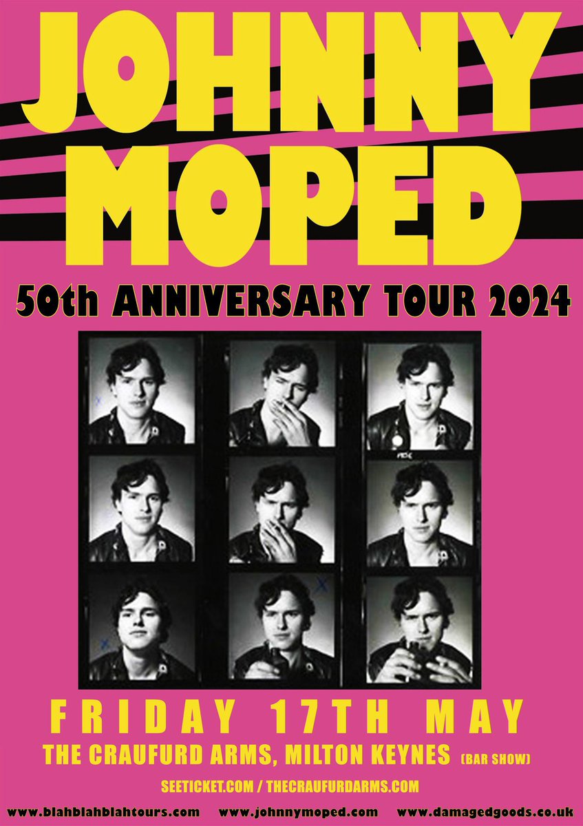 Upcoming show with punk rock legend @johnnymopedreal part of his 50th anniversary tour! !Now on sale!