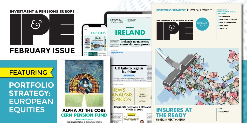 The February 2024 IPE Magazine is now available online. This issue's features include a special report on #RiskTransfer, and a county report spotlighting single-member DC pension funds in #Ireland.
 
ow.ly/MeQL50QyftL