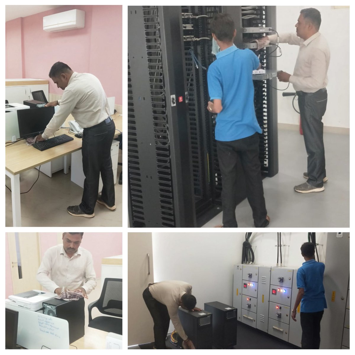 As part of #SwachhtaPakhwada, STPI-Davanagere Staff carried out cleaning of Work area, Electrical & UPS room and NOC at STPI-Davanagere. #SwachhBharatMission #STPIINDIA #SwachhataHiSeva #SwachhBharat @arvindtw