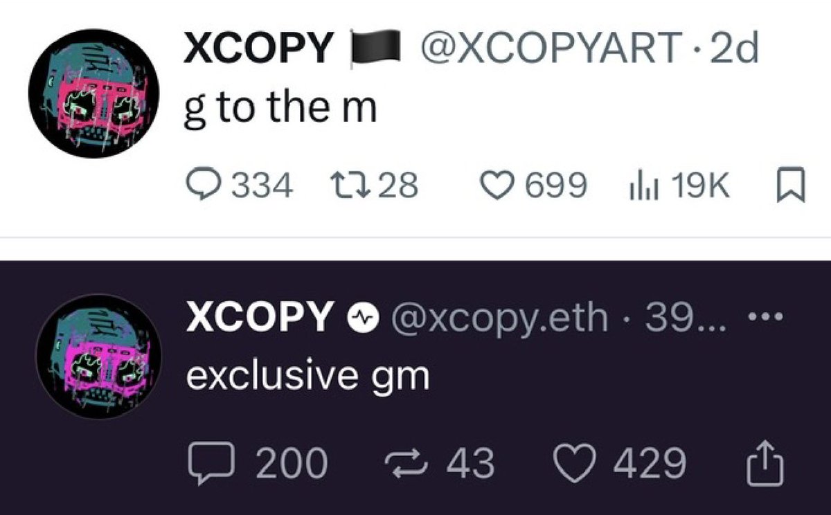 twitter (top) 234K followers
vs warpcast 1K