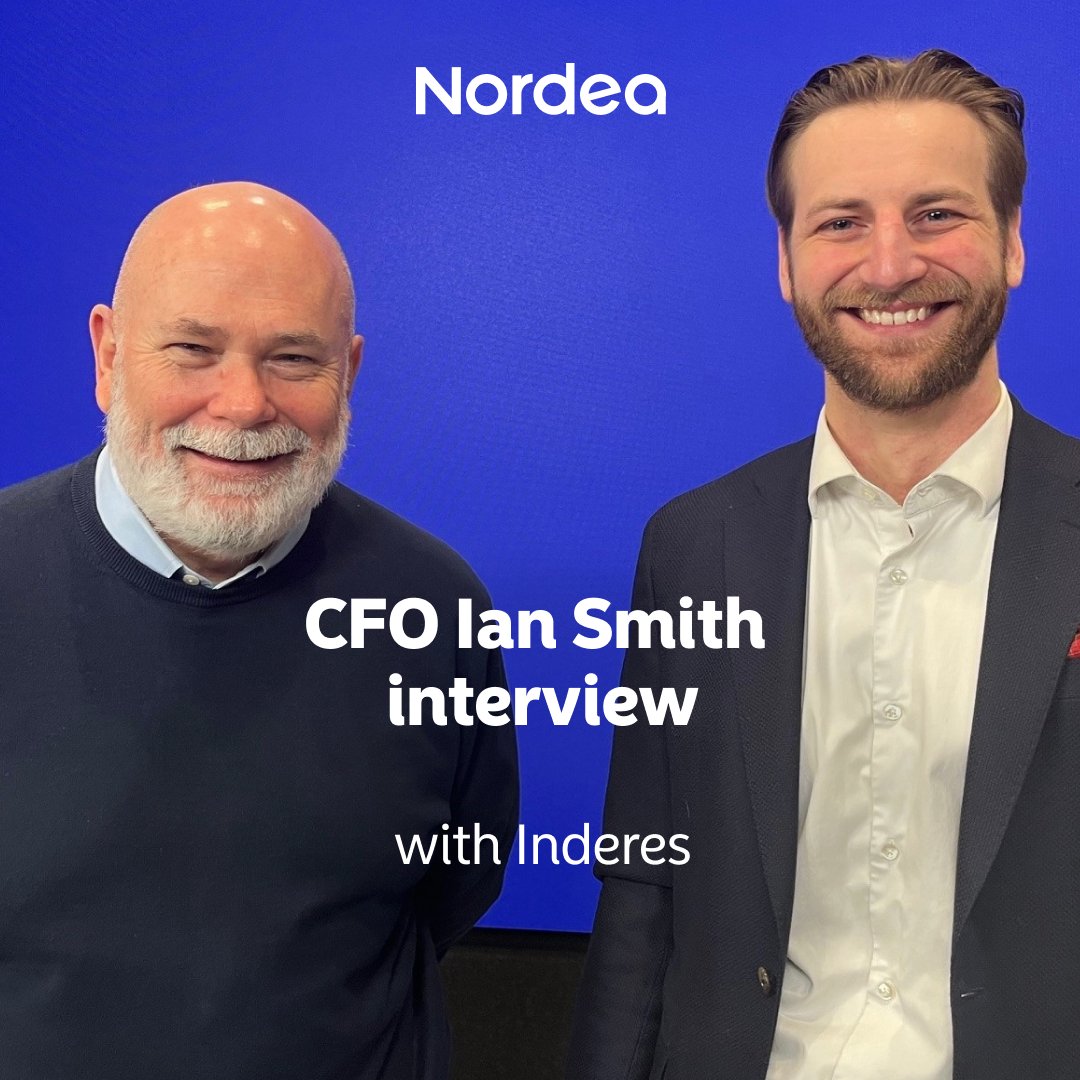 In Q4, @Nordea continued high quality income growth despite slowing market. In this interview with @Inderes, Nordea CFO Ian Smith shares his views on our Q4 and full-year results. Watch the full interview here ➡️ youtube.com/watch?v=bskSHw… #NordeaQ4_2023