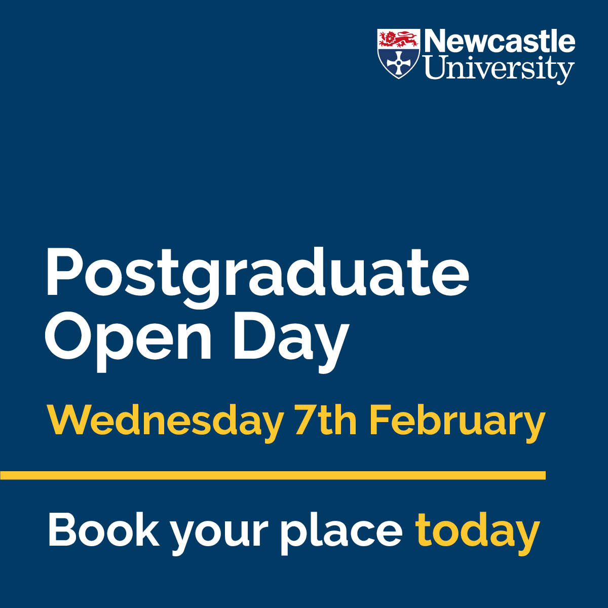 There's still time to book your place at our Postgraduate Open Day happening tomorrow! We'll have staff and students ready to answer all your postgraduate questions. Come down and say hi. Book your place here: ncl.ac.uk/study/meet/pos…