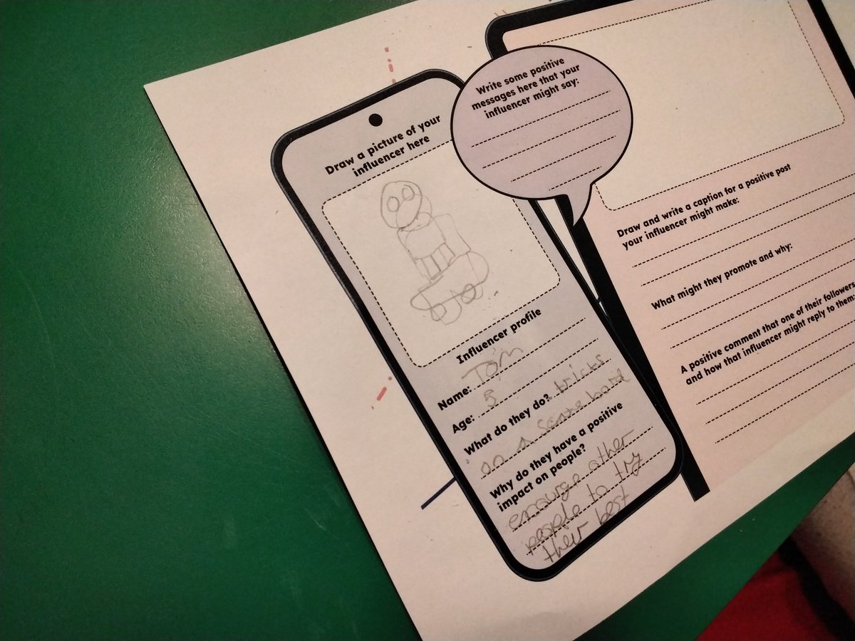 LeighPrimarySLT's tweet photo. @LeighPrimary Year 5 have been discussing online influencers and whether they are positive or negative. #SaferInternetDay https://t.co/OcdU17fWTH