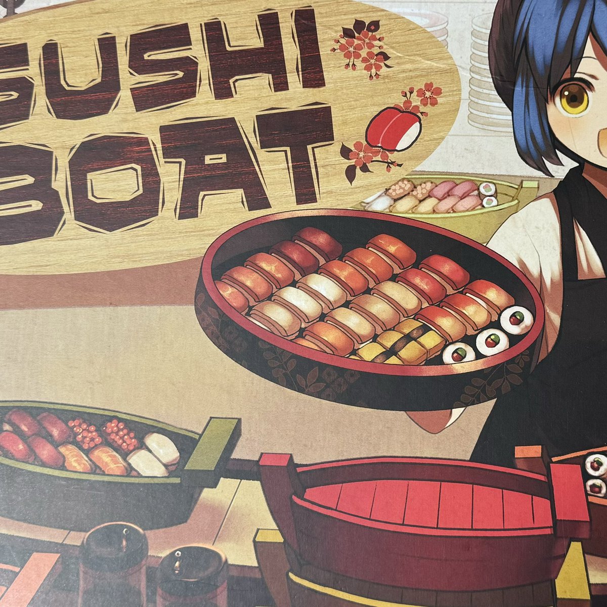 ppmaxblog's tweet photo. Ce midi on a testé Sushi Boat de Dario Massarenti et Francesco Testini (les papas de Momji). C’est un jeu de collection (de sushi). On doit à notre tour nous placer autour de la table et prendre l’assiette en face de nous sur le tapis roulant. https://t.co/azSaSkBYHc
