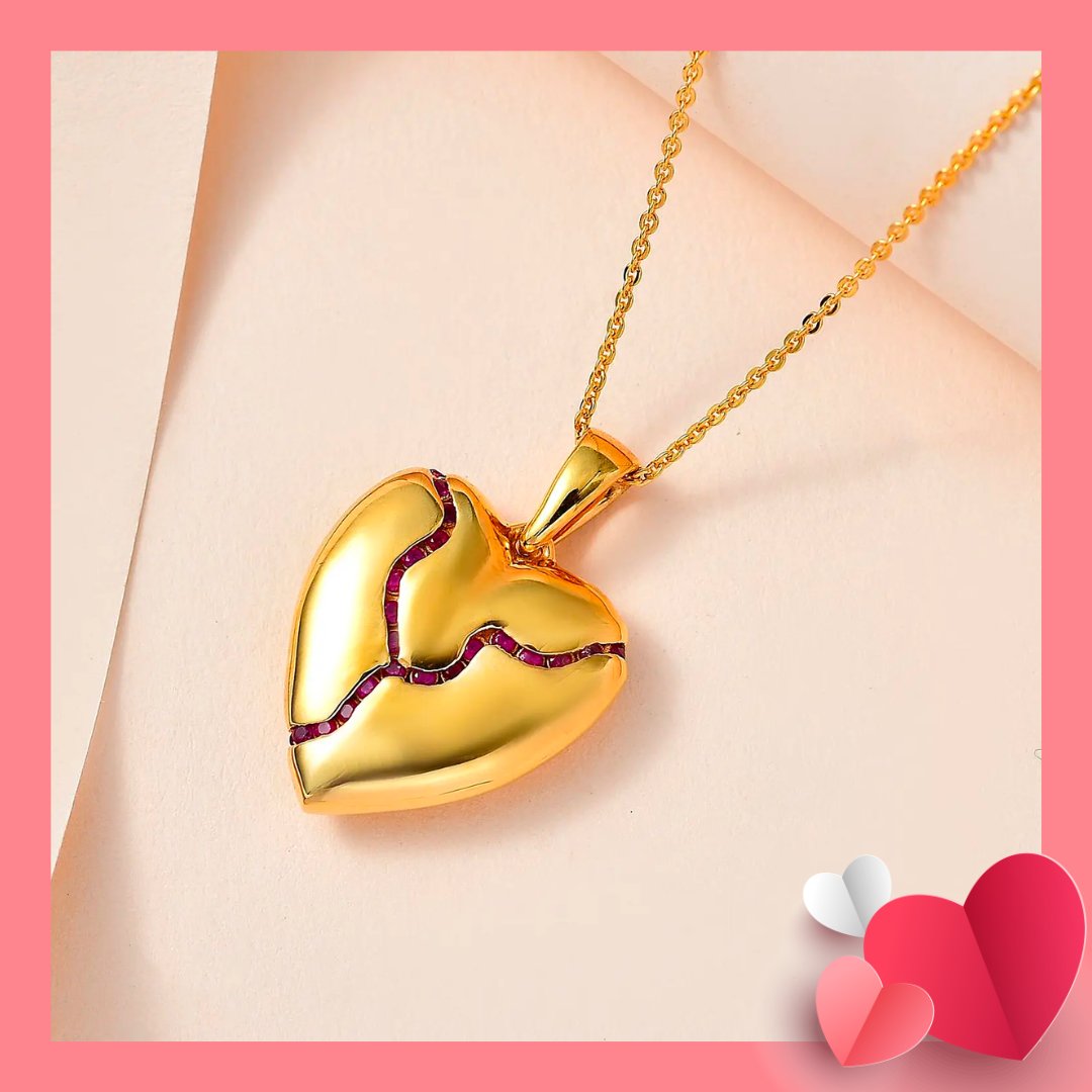 Swoon Alert! 💖 Introducing the necklace that's all about love - our Ruby Heart necklace. Whether it's a treat for yourself or a gift for someone special, this piece is a heart-stealer. 💝 #ruby #valentine #valentine2024