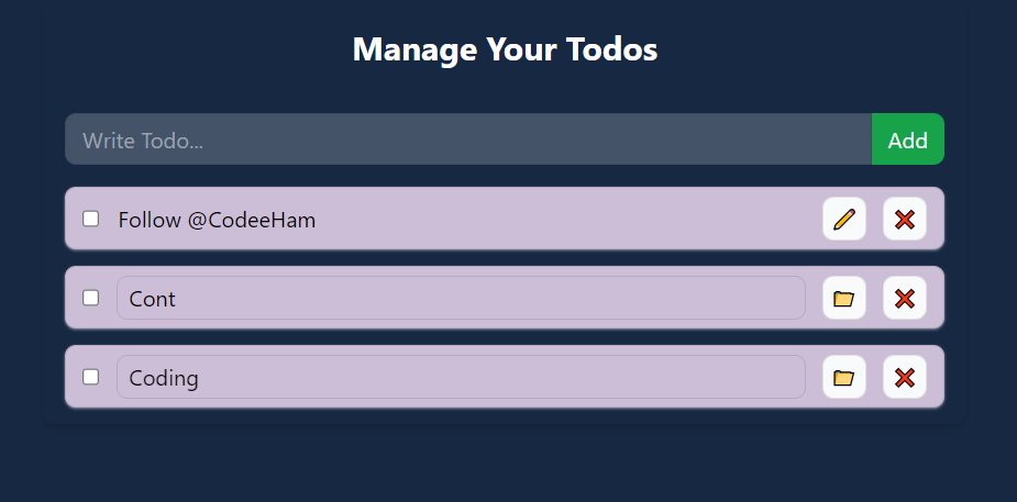 CodeeHammad's tweet image. I just created a Todo Project!!
In which you can,
🔹Add tasks to your heart’s content.
🔹Update them when life throws curveballs.
🔹Delete those pesky reminders that haunt your
dreams.
🔹And toggle tasks with a satisfying line-through effect! ✅
#webdevelopment
#reactjs