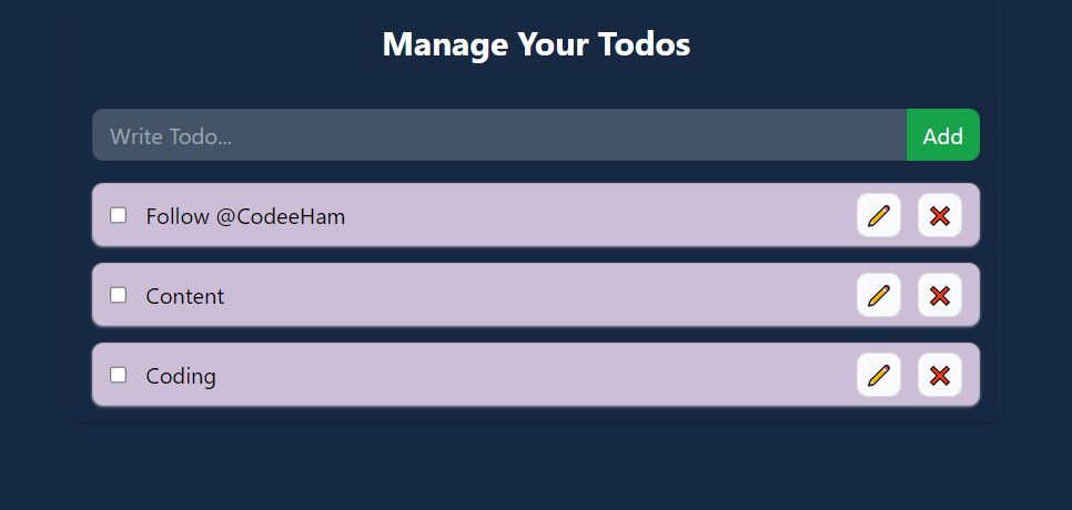 CodeeHammad's tweet image. I just created a Todo Project!!
In which you can,
🔹Add tasks to your heart’s content.
🔹Update them when life throws curveballs.
🔹Delete those pesky reminders that haunt your
dreams.
🔹And toggle tasks with a satisfying line-through effect! ✅
#webdevelopment
#reactjs