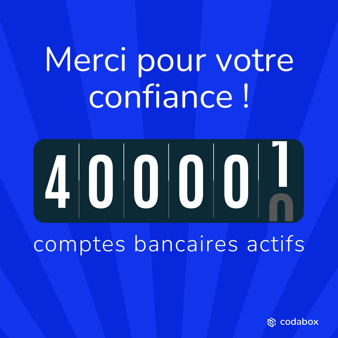 Cette étape prouve que #CODA est toujours LA solution pour recevoir automatiquement les relevés bancaires électroniques de vos clients dans votre logiciel 🥳 Merci pour votre confiance 🙏
