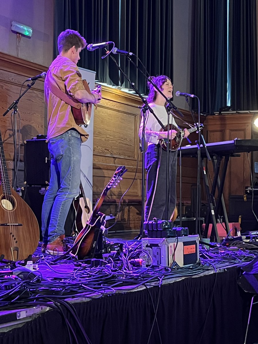 @JaniceandJon1 at @cecilsharphouse for @FolkFestIndoors Lovely subtle playing and delicious harmonies. #folk New to us. :-)