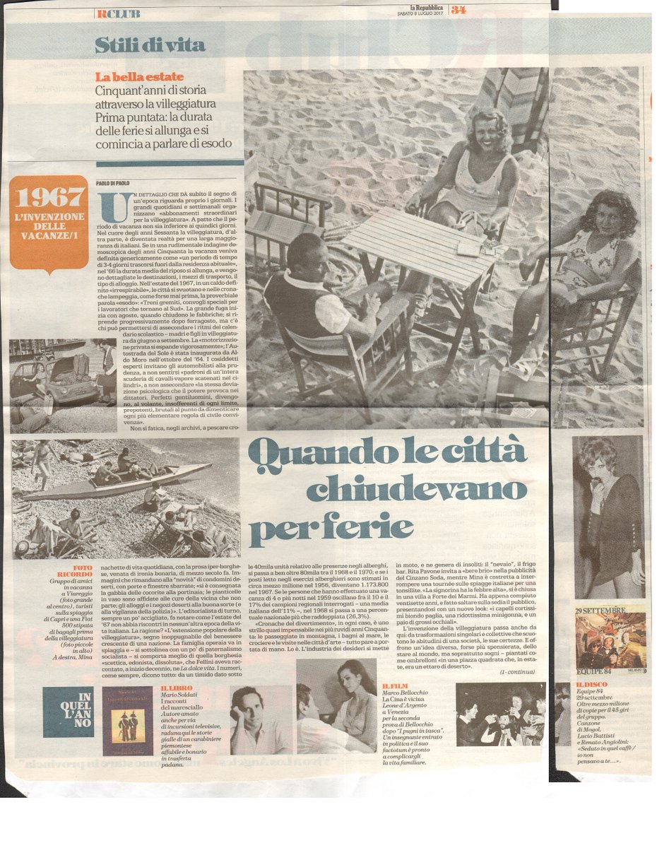 🅲🅾🅼' 🅴🆁🅰🆅🅰🅼🅾…

#PaoloDiPaolo
@repubblica 8/07/2017
#ritagli_di_stampa #Stili_di_vita #vacanze1967 #La_bella_estate

@giuliocardone69 @pazzoperrep @giusmo1 @CarloVerdelli @SentieroDigital @PiervittorioM @aligip @matteopinci @PerSaturno @sergtosi