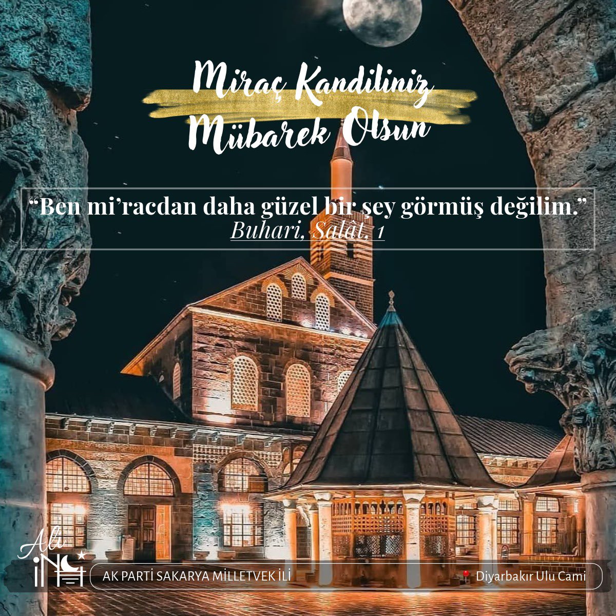 Milletimizin ve tüm İslam Aleminin Leyle-i Miracını tebrik eder; Rahmet ve mağfiret kapılarının açıldığı bu gecede, asrin felaketinde hayatını kaybeden canlarımıza Yüce Allah'tan rahmet, milletimize başsağlığı, tedavisi süren vatandaşlarımıza acil şifalar diliyorum.

Rabbim böyle