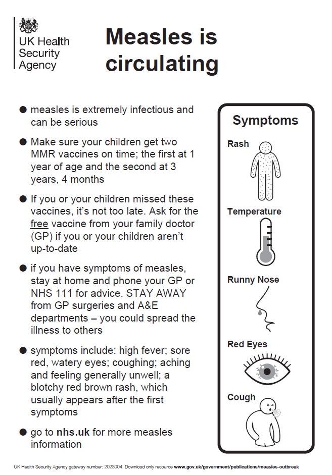 Infection Prevention - Back to Basics Think Measles - Measles is circulating