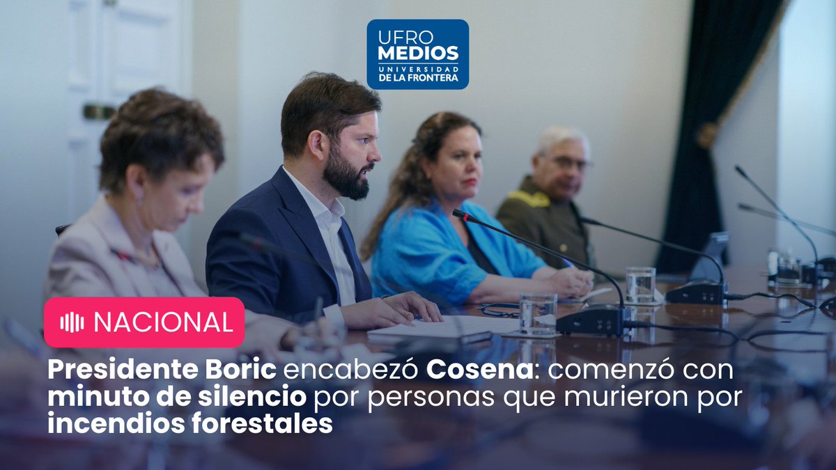👉El día de ayer, el Presidente de la República, encabezó el Consejo de Seguridad Nacional (#Cosena), organismo consultor en materias asociadas a la seguridad nacional.

🔵Comenzó con un minuto de silencio por aquellos que murieron en los incendios forestales que afectan al país.
