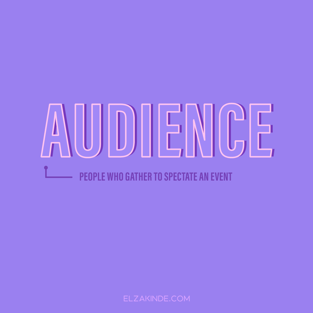 AUDIENCE: people who gather to spectate an event.

Find more words worth collecting on my blog: elzakinde.com/category/word-… #wordnerd #wordcollector