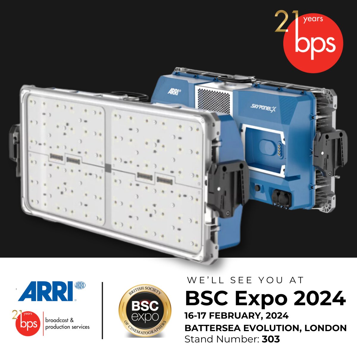 Come and see us at @BSC_Expo where we’ll be showcasing the #ARRI #SkyPanel X and the #cmotion #cPRO motor kit. Find us on Stand 303 while you’re there and read more on the full range of products at: bit.ly/48Zw9Pa #broadcast #ARRILighting #BSCexpo #BSC2024 <a href="/ARRIChannel/">ARRI</a>