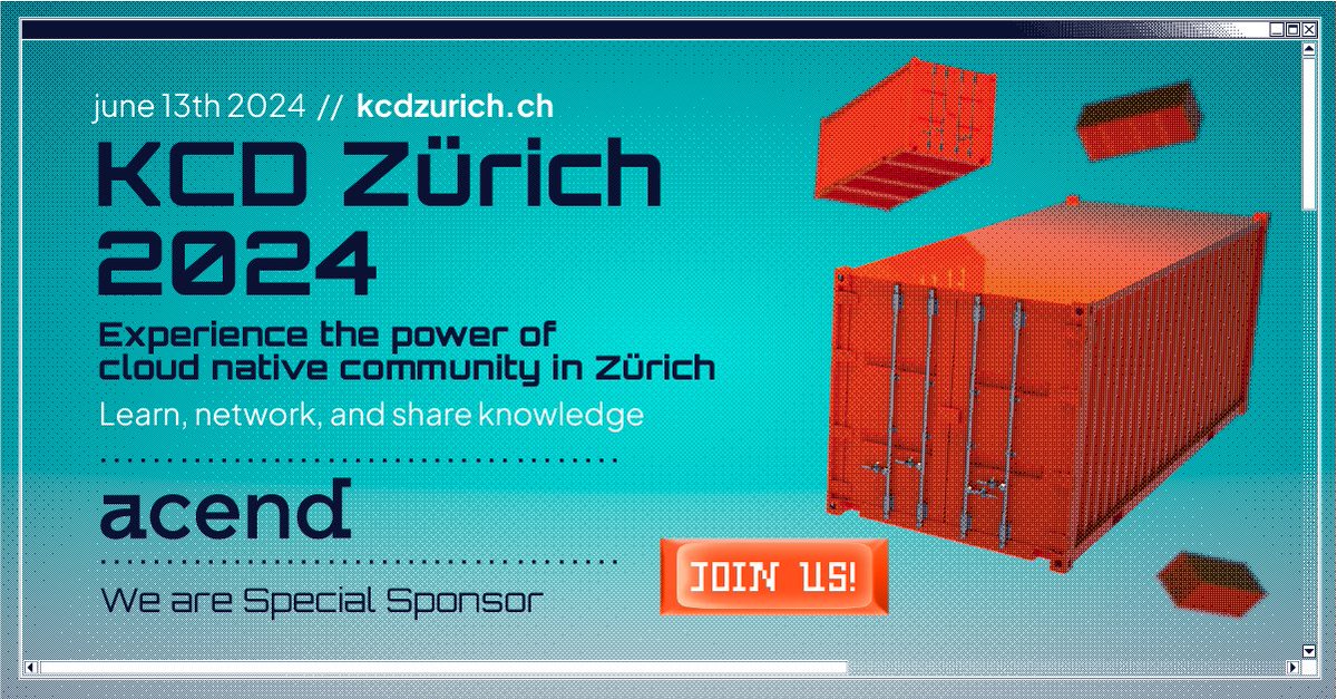acend (@acendch) on Twitter photo Wir freuen uns sehr, die <a href="/KcdZurich/">Kubernetes Community Days Zürich</a> auch dieses Jahr als #Workshop Sponsor und natürlich auch als Anbieter von Workshops unterstützen zu können.
Die Themen der Workshops werden schon bald bekannt gegeben, stay tuned!
#LearnCloudNative #NeverStopLearning Wir freuen uns sehr, die <a href="/KcdZurich/">Kubernetes Community Days Zürich</a> auch dieses Jahr als #Workshop Sponsor und natürlich auch als Anbieter von Workshops unterstützen zu können.
Die Themen der Workshops werden schon bald bekannt gegeben, stay tuned!
#LearnCloudNative #NeverStopLearning