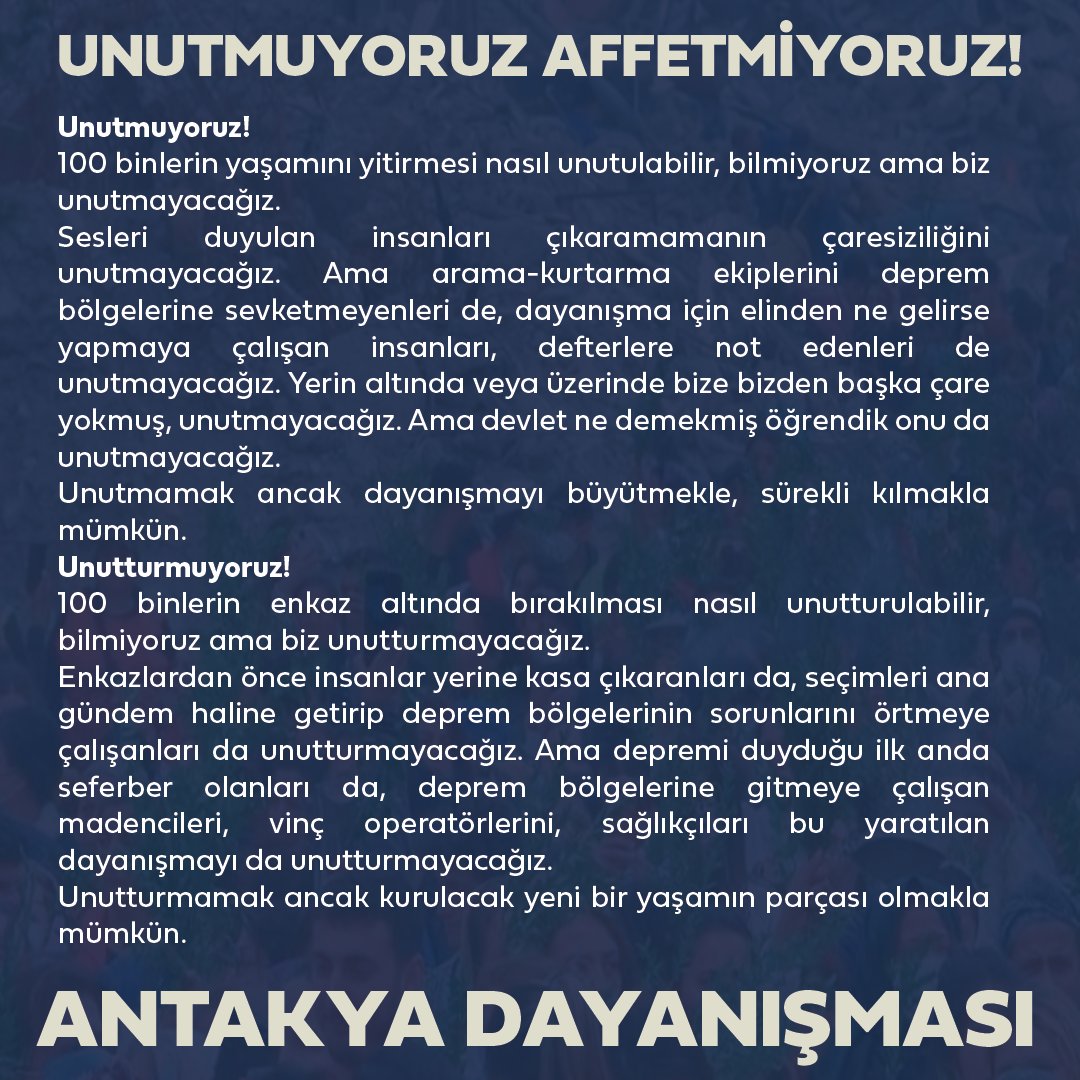 Antakya Dayanışması tweet media