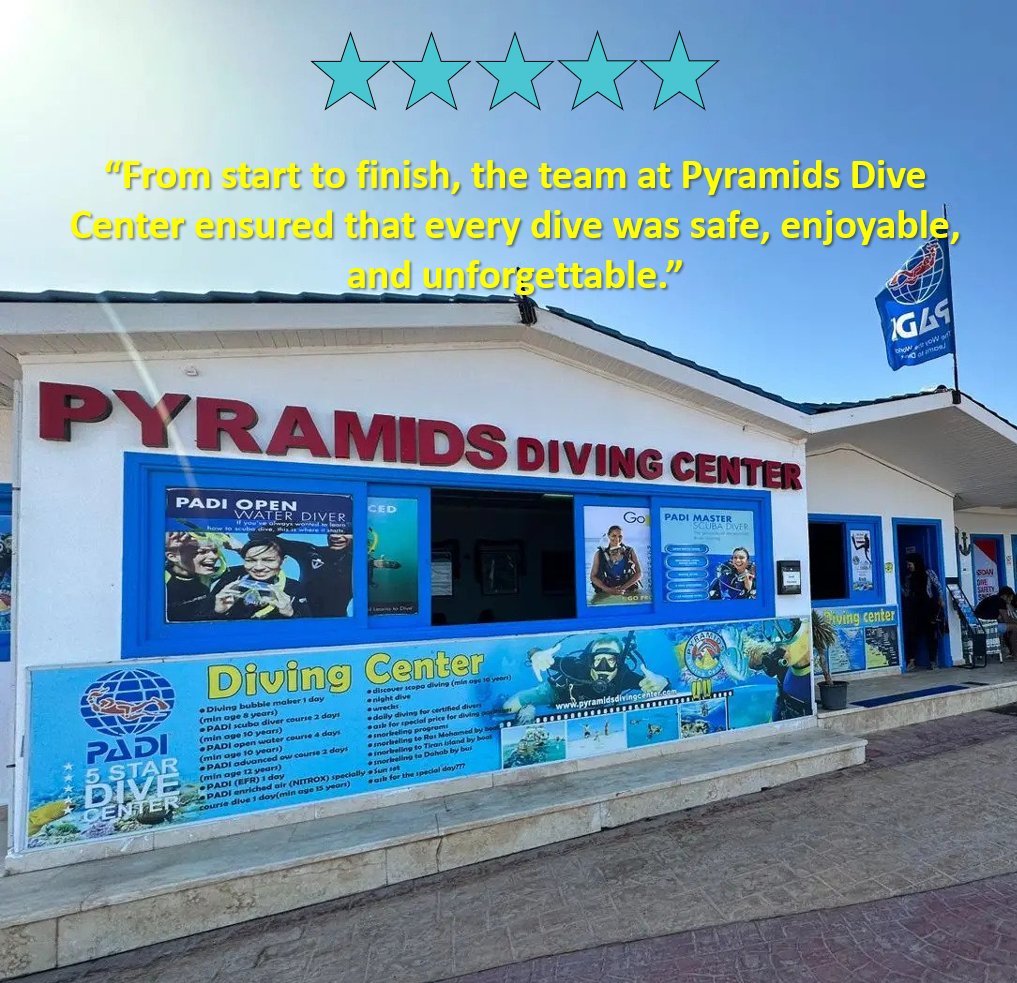 ⭐️⭐️⭐️⭐️⭐️ 5 Star review of Pyramids Diving Center, Sharm El Sheikh, Egypt Read full review: thescubadirectory.com/diveshopprofil… #SharmElSheikh #Egypt #ScubaDivingMag #PADI #paditv #scubadivelife #scubadive #scubadiving #divelife #scuba #dive #diving #divetrip #divetravel #scubatravel