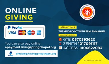 thefemiemmanuel's tweet photo. We give with great joy in LivingSpring Chapel Int'l. Please give your offerings, tithes, ground-breaking seed, and every seed now by clicking this link: https://t.co/NIPnAu1XJu
#lsciservice #femiemmanuel #financialbreakthrough #wordandpower https://t.co/Gi3kVAca9V