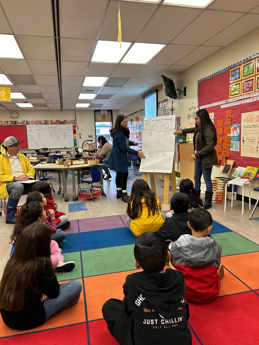 UCLAMathProject's tweet photo. 🔢 Lab Day at Fremont ES! Today, our focus is on number sense and reasoning routines in second grade classrooms. Can you tell 'which one doesn't belong'? 🧐💫 #UCLAMathProject #NumberSense #ReasoningRoutine #MathIsFun https://t.co/A2f60u0Hoe
