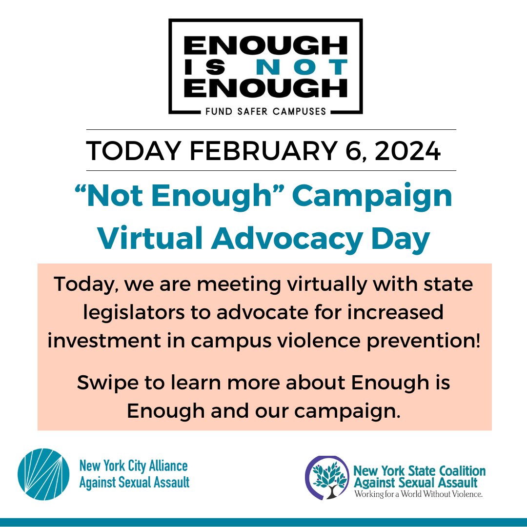 A 🧵: Estimates show that 148,712 students in NYS were sexually assaulted in the 20-21 academic year. #EnoughisNotEnough! We need to invest $9.6 million in #SaferCampuses #EnoughIsEnough