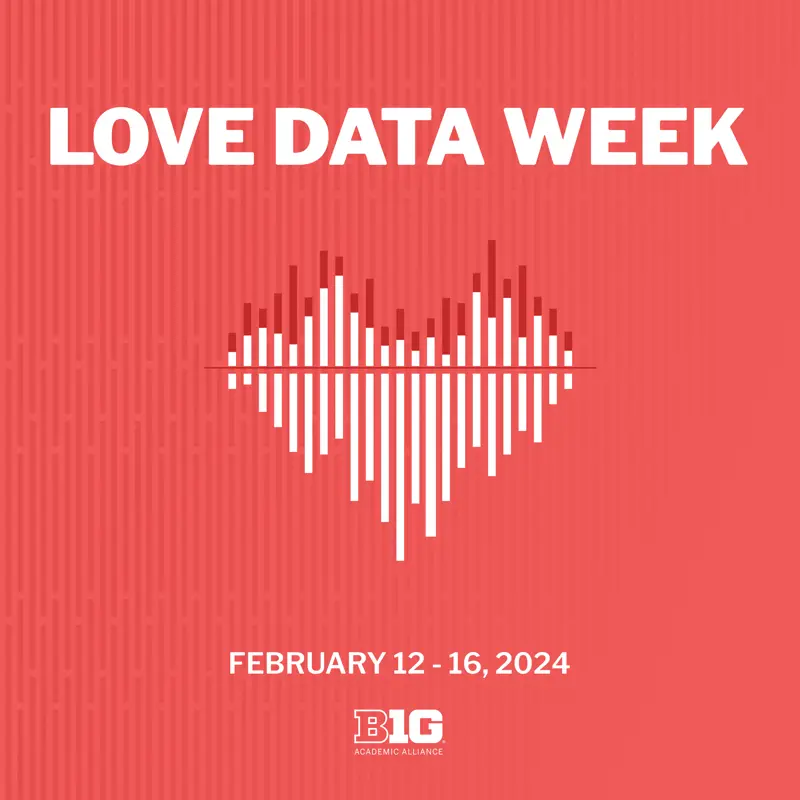 Love is in the air, and LOVE DATA WEEK is fast approaching! ❤️❤️❤️ Register for #BTAA events now! tinyurl.com/4nfpxwxt #LoveData24