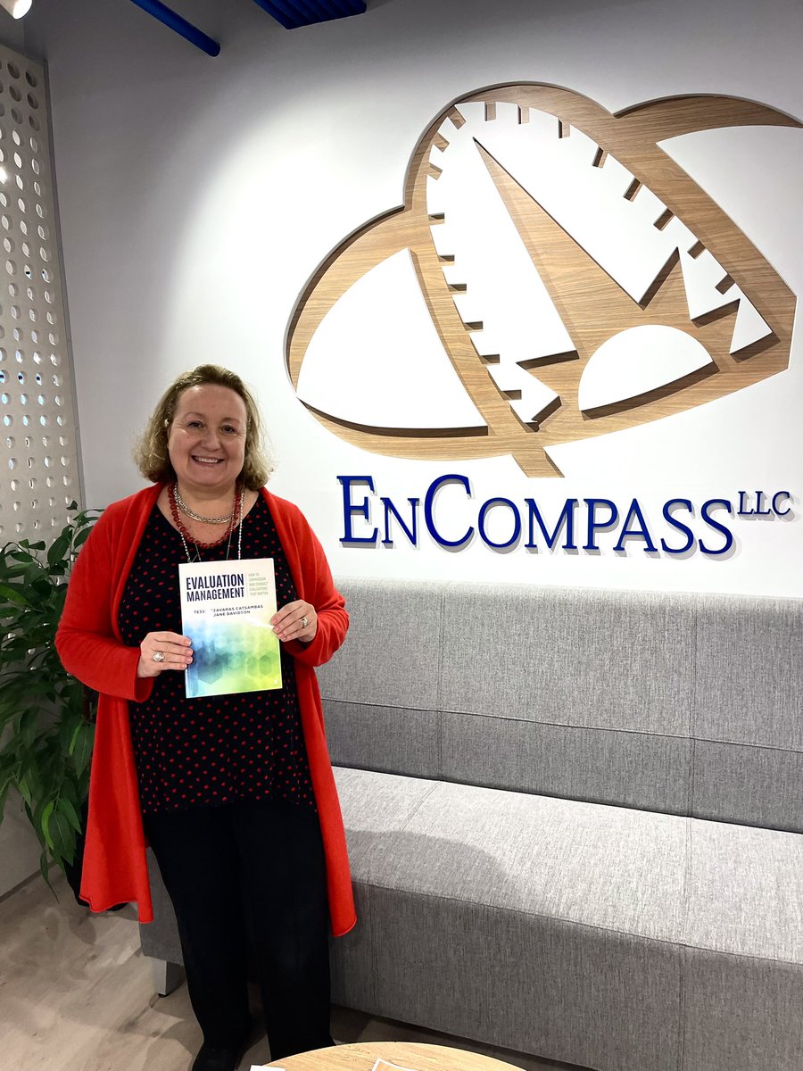 TessieCatsambas's tweet photo. Grateful @EnCompass_World for modeling excellent #evaluation #management and @ejanedavidson for an inspirational collaboration Evaluation Management: How to Commission and Conduct Evaluations that Matter https://t.co/WooNEnXNla https://t.co/dyjCuaCMqD