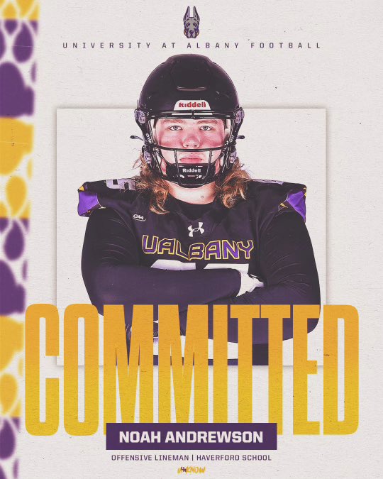I am excited to announce I have committed to Albany! Thanks to everyone who has helped me in this process. Excited to get to work! <a href="/FordsFootball/">Haverford Football</a> <a href="/UAlbanyFootball/">UAlbany Football</a> <a href="/CoachGGattuso/">Greg Gattuso</a> <a href="/CoachAlsadek/">Jacob Alsadek</a> <a href="/SeanDugery72/">Sean Dugery</a>