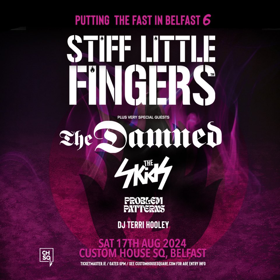 On August 17th we’ll be playing a very special one off show with Belfast’s finest Stiff Little Fingers! Sign up here for access to pre-sale Thursday, 10am : thedamned.os.fan/pre-sale General sale Friday, 10am.