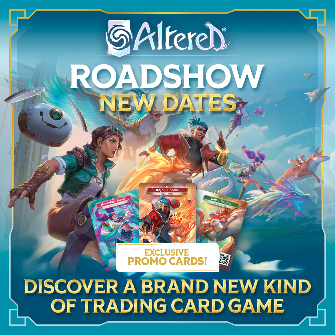 New date for the Roadshow!

Our friends over at  <a href="/MillenniumGames/">Millennium Games</a> is organizing another Roadshow event, added to the calendar for this Saturday, Feb 10! 

Contact them for more details and check out the rest of our Roadshow schedule!

👉altered.gg/en-us/roadshow

#AlteredTCG #TCG