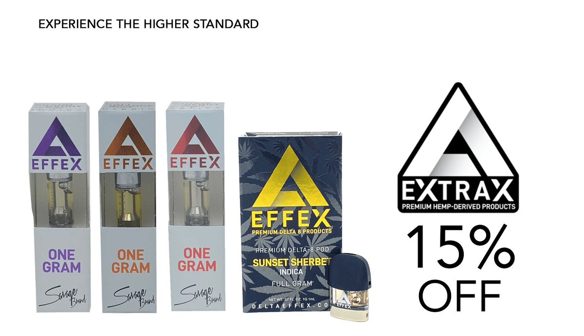 🚀 It's time to upgrade your cannabis game! 🔥 Enjoy 15% off your first purchase at Delta Extrax with coupon code: WELCOME15. 🔗 Click here to shop: buff.ly/42wQtFn 🌿 #DeltaExtrax #CannabisDiscount #SaveOnCannabis 🌟