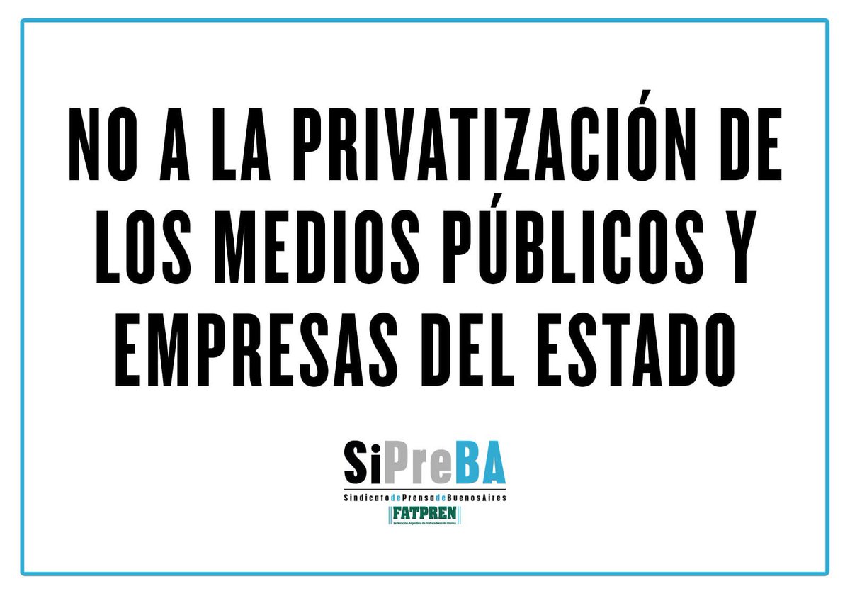 Los medios públicos garantizan el federalismo y la posibilidad de que en todo el territorio nacional lleguen de manera gratuita hechos culturales y de interés público, como el mundial de fútbol o los festivales populares. 

#NoALasPrivatizaciones