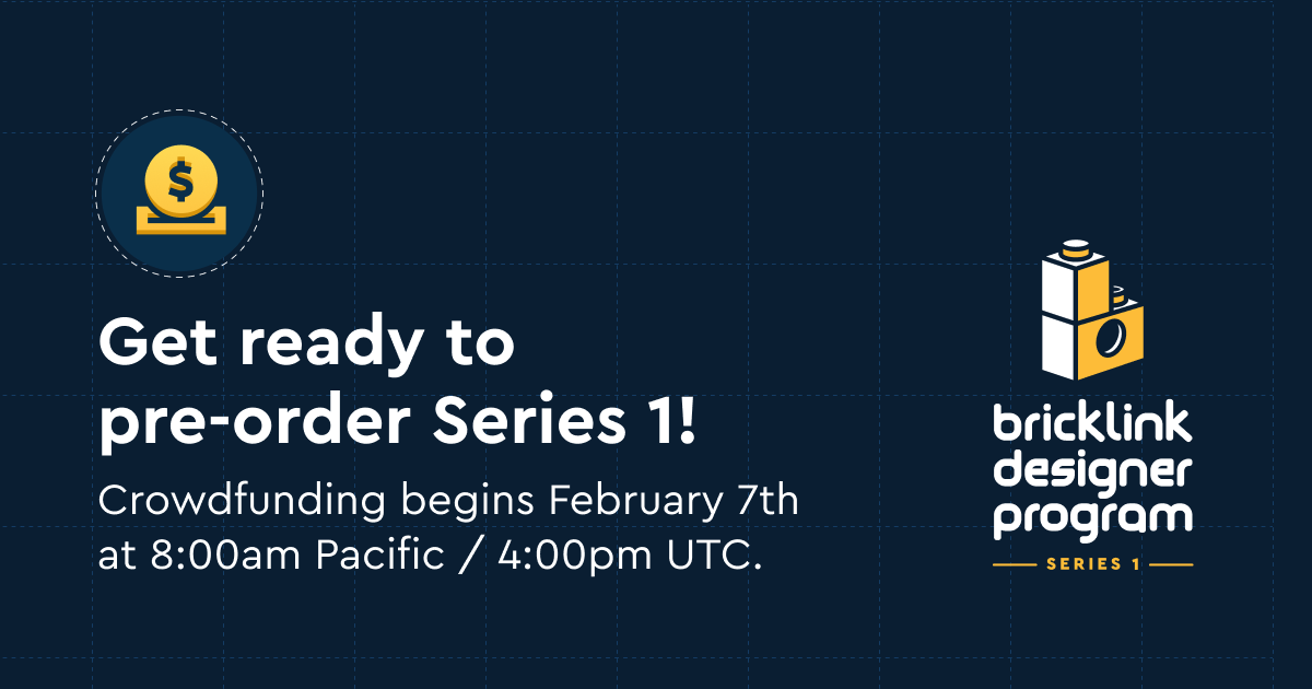 BrickLink's tweet photo. Mark your calendar, set your alarm! You can pre-order your favorite BrickLink Designer Program Series 1 sets starting Wednesday, February 7th at 8am Pacific / 4pm UTC.

https://t.co/jElWaPE0xy

#BrickLink #BrickLinkDesignerProgram #BDPSeries1 #LEGO https://t.co/7qbojPIJqp