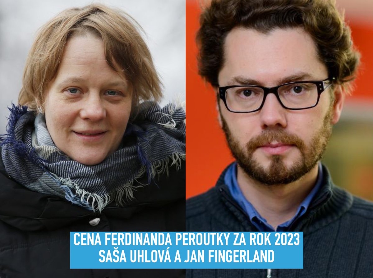 Cenu Ferdinanda Peroutky za rok 2023 právě přebírají Saša Uhlová a Jan Fingerland. Gratulace!!! ferdinandperoutka.cz/cenu-ferdinand…