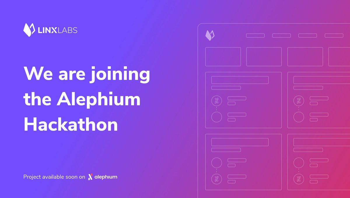 We are excited to announce that we are building on <a href="/alephium/">Alephium</a> and will join their #hackathon. 

Alephium is a powerful and scalable POW blockchain that uses the UTXO model, and we are working on something that takes full advantage of their capabilities. Coming days we will share