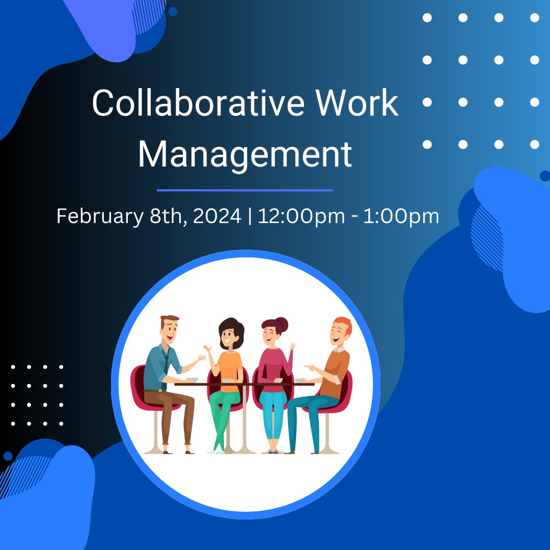 Reminder! Don't forget to sign up for our Collaborative Work Management Webinar this Thursday, February 8th, from 12:00-1:00pm EST!

Click the link here to register today!
 hubs.la/Q02k1KTk0

#Microsoft #Microsoft365 #CollaborativeWorkManagement #PowerApps #WebinarTraining
