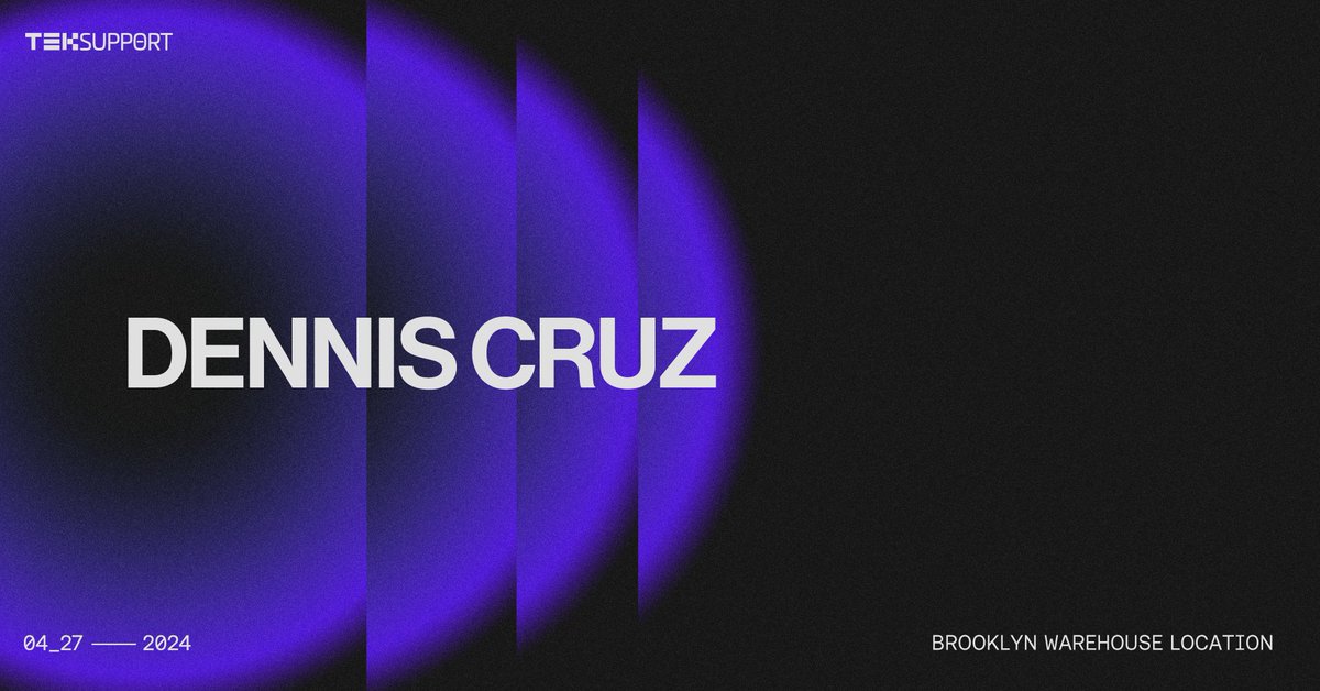Teksupport (@teksupportnyc) on Twitter photo April 27: <a href="/denniscruzdj/">Dennis Cruz</a>
Brooklyn Warehouse Location
Register for early ticket access now!
arep.co/p/teksupport-d… April 27: <a href="/denniscruzdj/">Dennis Cruz</a>
Brooklyn Warehouse Location
Register for early ticket access now!
arep.co/p/teksupport-d…