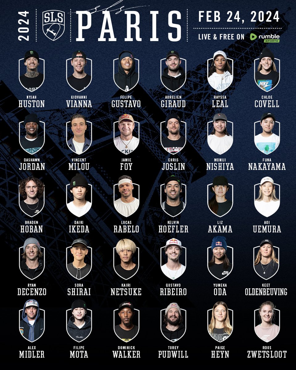 🇫🇷 SLS PARIS ROSTER! Who’s going to take the W at the first stop of the year? 🗣️⬇️

Tune in on Feb. 24th LIVE &amp; FREE on Rumble.com/SLS!