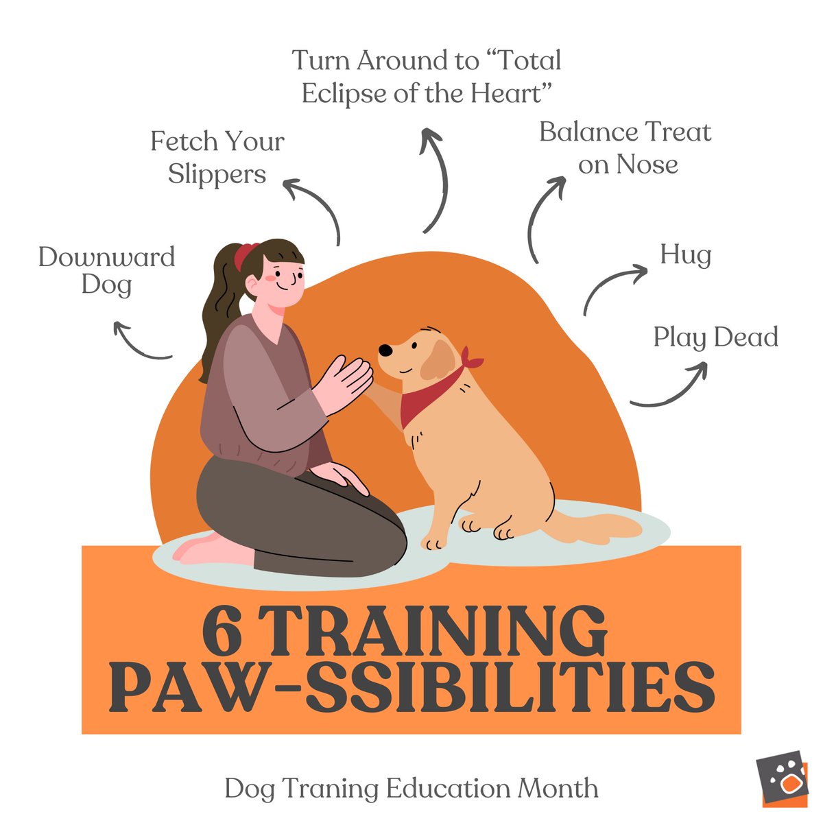 VVCofH's tweet image. Unleash the fun! It&apos;s Dog Training Education Month! 🎉 
Who said training has to be all serious business? Here are 6 silly tricks to teach your furry friend, proving that learning can be fun! 🐶💕
#DogTrainingFun