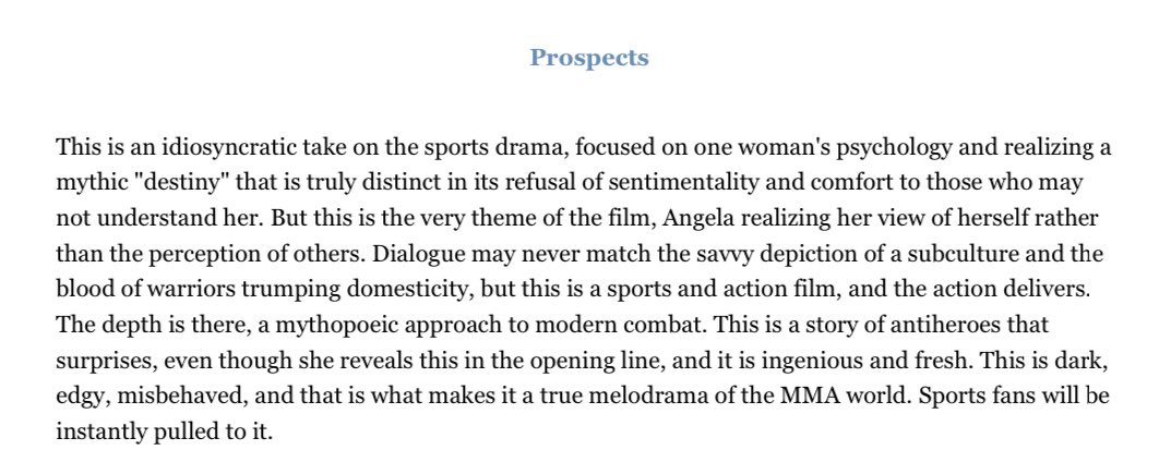 Baby’s first 8 on @theblcklst . Thank you for your encouragement and your excellent feedback. #screenwriting #mmadrama #sportsdrama #martialartsfilm #womeninmartialartsfilm