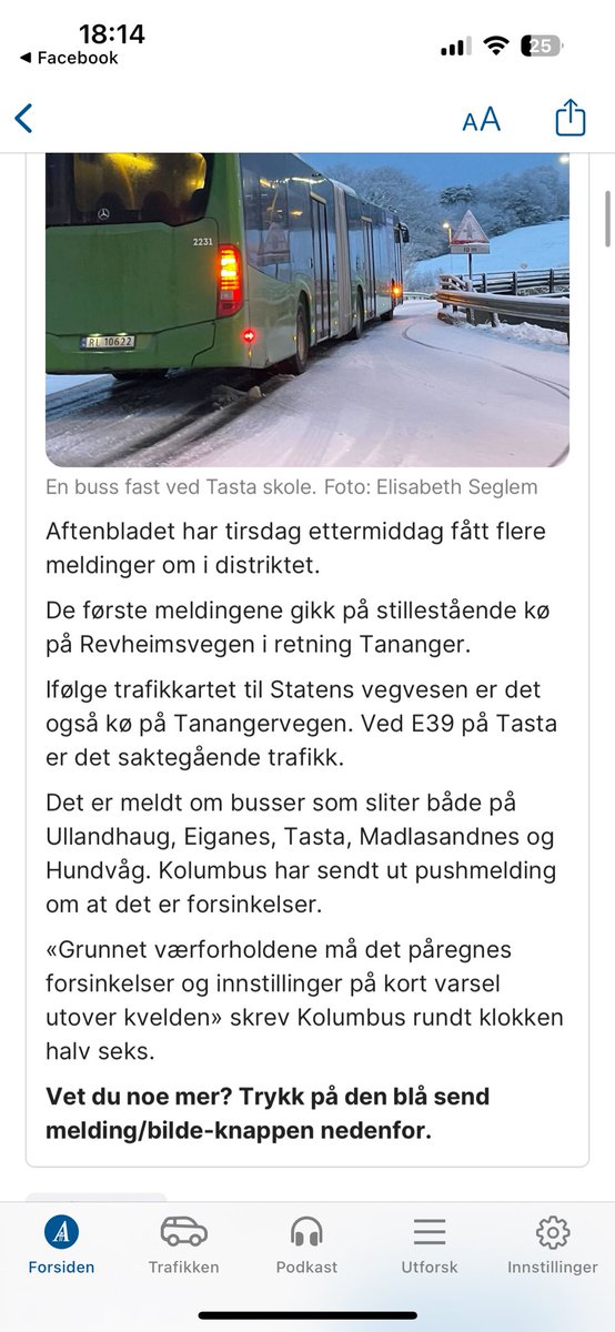 Altså no riv eg av meg håret eg ikke har! Litt melis på bakken også slit bussan??? @StvAftenblad