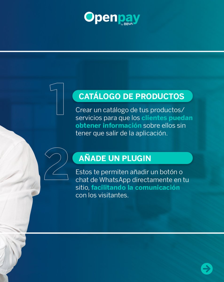 OpenpayCo's tweet photo. Impulsa tu empresa al máximo con estos 4 hacks esenciales para #WhatsAppBusiness 🚀 

¡Es hora de llevar tu negocio al siguiente nivel con estas estrategias inteligentes!💡 https://t.co/9rXJkRSlEV