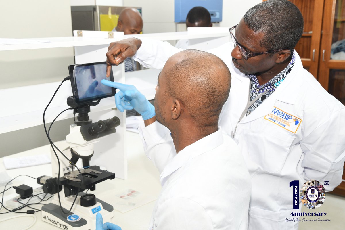 WACCBIP_UG's tweet image. #Day7 of #BIWA2024!
Participants are currently in the lab, conducting experiments on imaging through sample preparation. They will be using samples from cancer, trypanosomiasis, or malaria cell lines and observe them under a microscope.
#LabWork #Microscopy
#WACCBIPIS10