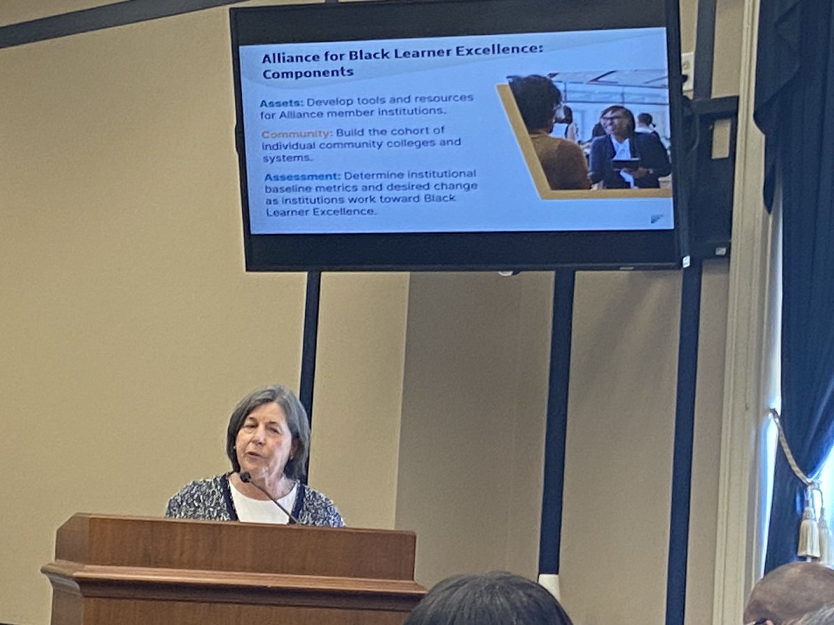 Baseline metrics and a community of practice among leading #commcolleges coming soon thanks to the commitment of <a href="/AchieveTheDream/">Achieving the Dream</a> to #LevelUp and advance black learner excellence <a href="/CCTrustees/">ACCT</a> <a href="/drkastout/">Dr. Karen Stout (also on Threads and BlueSky)</a> <a href="/Iamkeithcurry/">Dr. Keith Curry #EquityAvengers #RealCollegePrez</a>