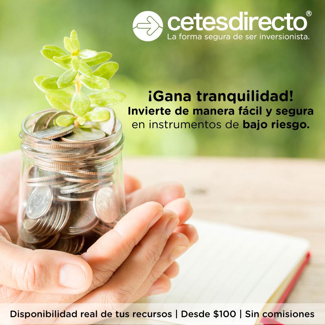 IME_SRE's tweet photo. ¿Tienes un dinero extra 💵 y no sabes qué hacer con él🤔? ¡Inviértelo! Con @cetesdirecto es muy sencillo y puedes acceder a Valores Gubernamentales sin la intermediación de la banca, casas de bolsa u otras instituciones 😉
Ingresa a: https://t.co/DaUirtDN0u
@SRE_mx  @CondusefMX https://t.co/U8lKtMfBuZ