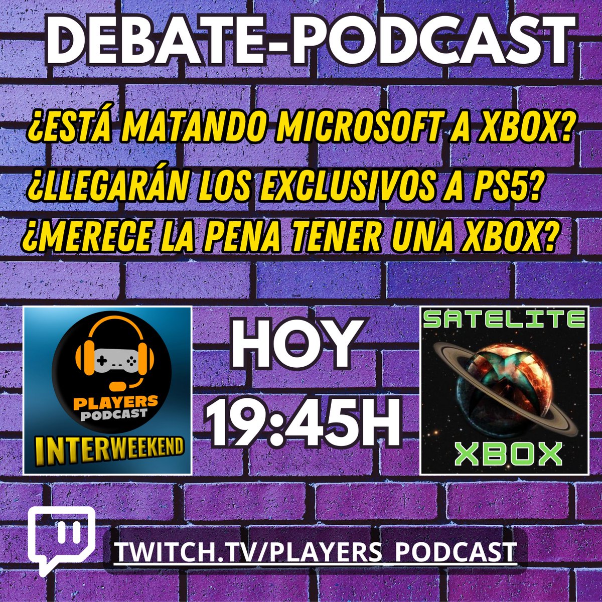 players_cast's tweet image. Hoy a partir de las 19:45h Estaremos en nuestro canal 🟣 debatiendo con los amigos de @satelitexbox
sobre el futuro de XBOX en caso de tomar ciertas decisiones.   Se viene intenso debate.   

Busca PLAYERS PODCAST o mira enlace en nuestra BIO.

#xbox #PhilSpencer #ps5