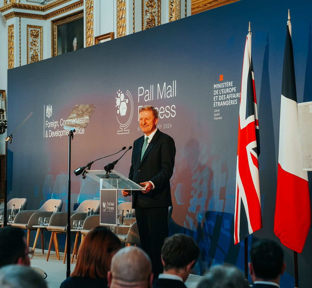 Today <a href="/OliverDowden/">Oliver Dowden</a> spoke at the first conference on proliferation and malicious use of cyber intrusion tools. 

The UK is committed to working with like-minded nations on this issue including through our new initiative, the Pall Mall Process. <a href="/francediplo/">France Diplomatie 🇫🇷🇪🇺</a>