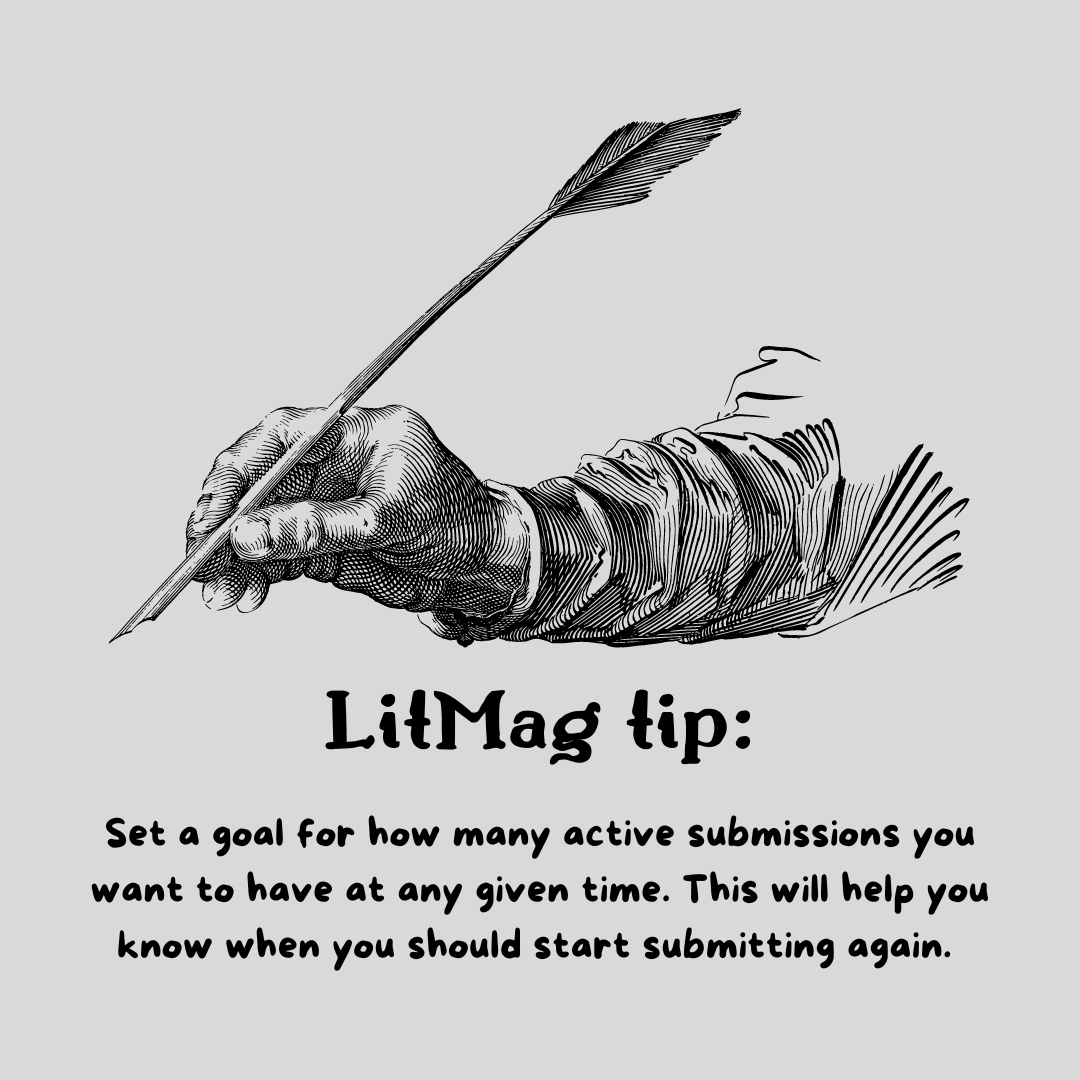 How many active submissions do you have?

#writingtips #writingmotivation #writinghelp #adviceforwriters #publishmywriting #litmagtips #literarymagazines #litmag #publishmywriting #literature #poetry #art #prose #shortstories #writers