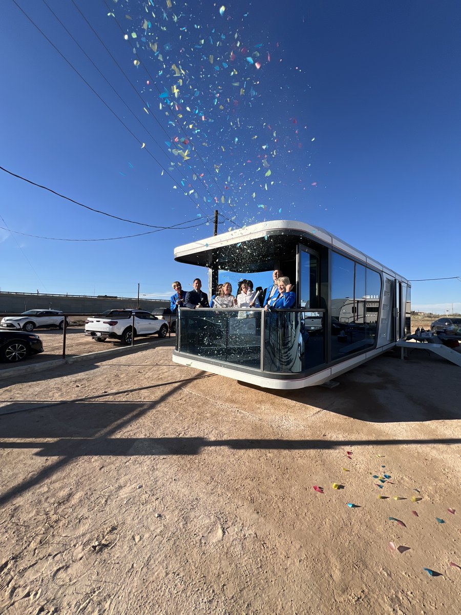 Who can tell what the future will look like? Athena Space Homes has a good idea! Our Ambassadors had the honor of touring a unit while celebrating their arrival to Midland with a ribbon-cutting ceremony.